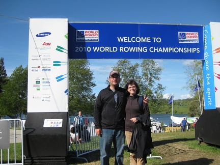 Erynn and Doug at the 2010 World Rowing Championships
